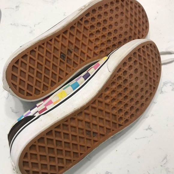 Vans checkered multi colored missy skater shoes Sz 5 - Picture 5 of 5